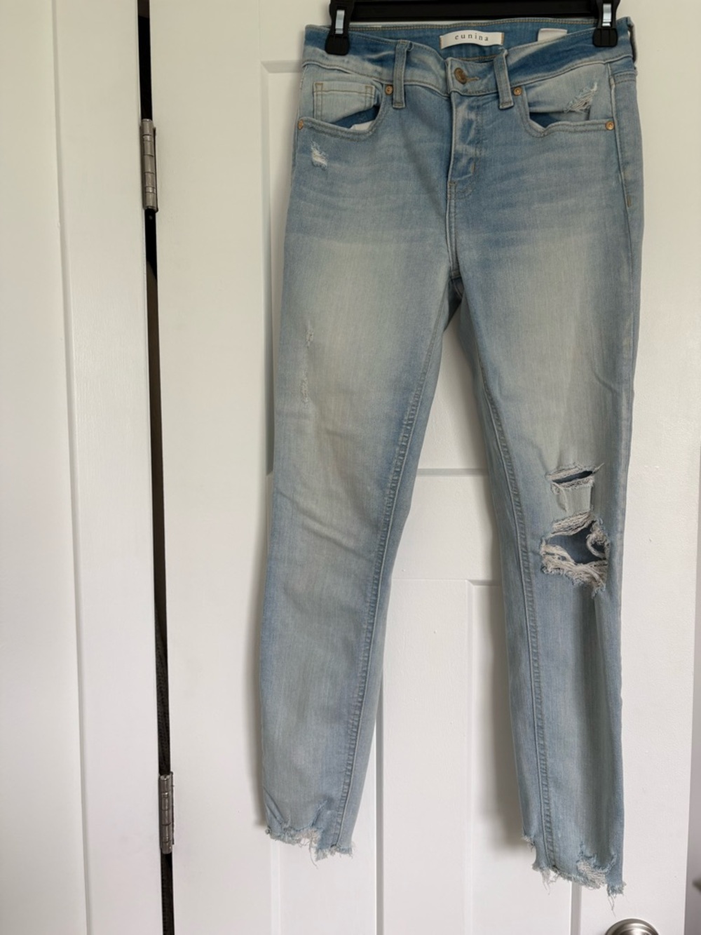 Eunina Light Blue Skinny Distressed Jeans